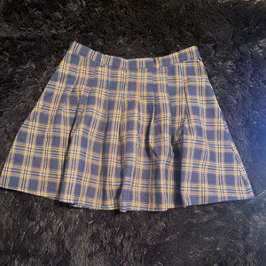 Blue Plaid Skirt